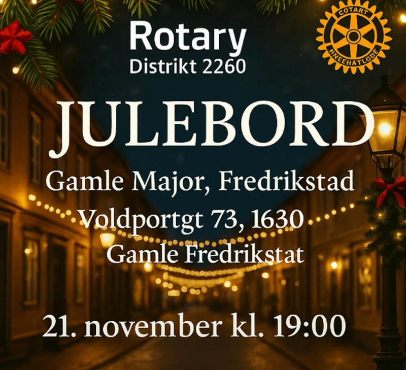 D 2260 inviterer til julebord fredag 21.11